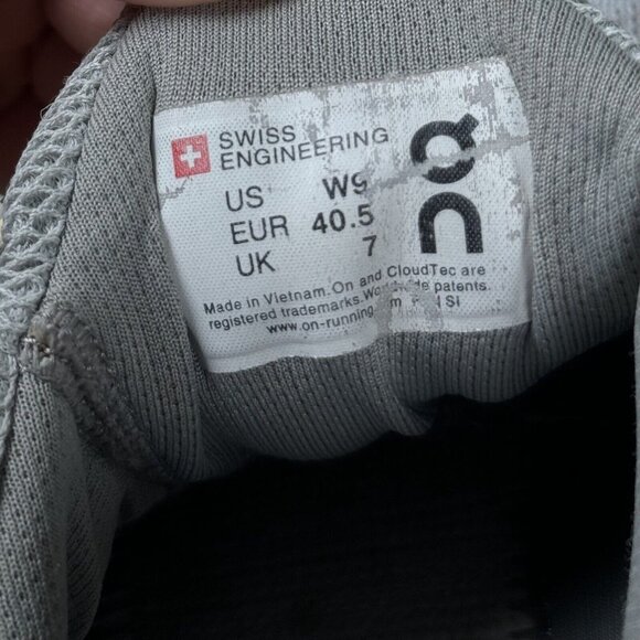 ON CloudSwift Glacier Grey Women's Running Shoes Size 9 - Picture 14 of 14